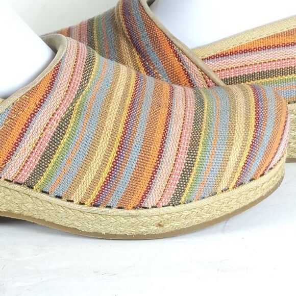 Dansko Women's EU41 US10-10,5 Multicolor Vegan Jute Woven Espadrille Clogs Shoes - Picture 13 of 15